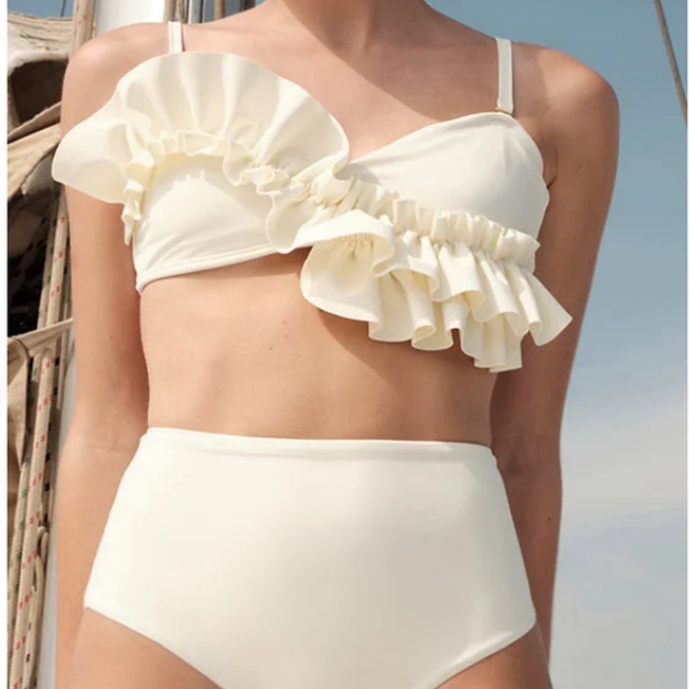 ruffle top bikini set - NWT - size large - never worn